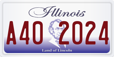 IL license plate A402024