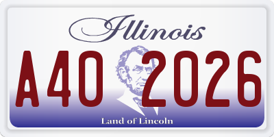 IL license plate A402026