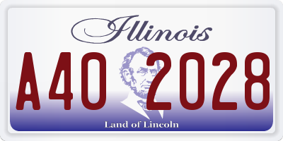 IL license plate A402028