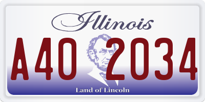 IL license plate A402034
