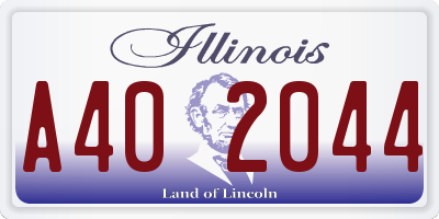 IL license plate A402044