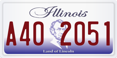 IL license plate A402051