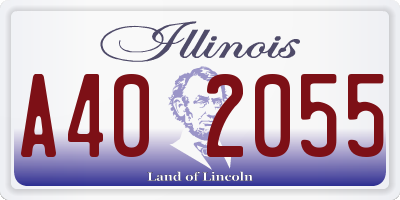 IL license plate A402055