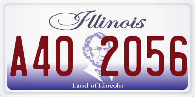 IL license plate A402056