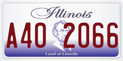 IL license plate A402066