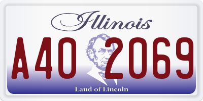 IL license plate A402069