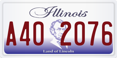 IL license plate A402076