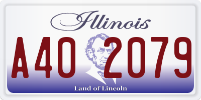 IL license plate A402079