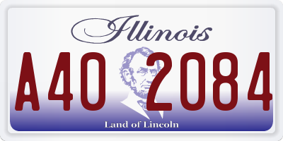 IL license plate A402084