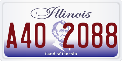 IL license plate A402088