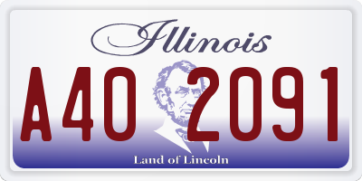 IL license plate A402091