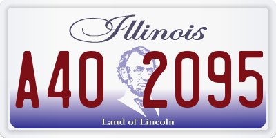 IL license plate A402095