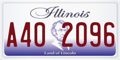 IL license plate A402096