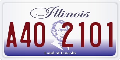 IL license plate A402101