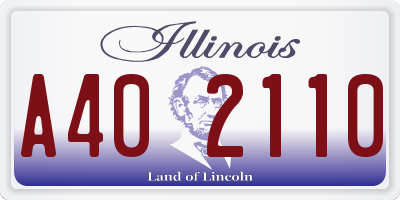 IL license plate A402110