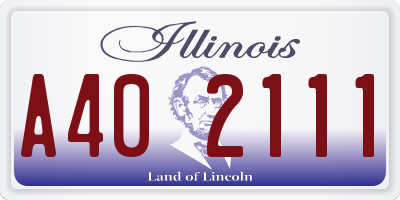 IL license plate A402111