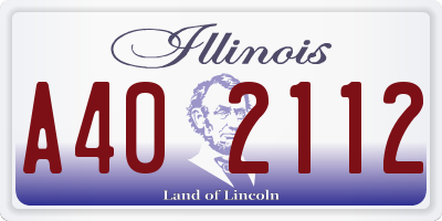 IL license plate A402112