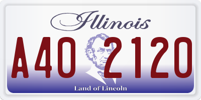 IL license plate A402120
