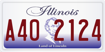 IL license plate A402124