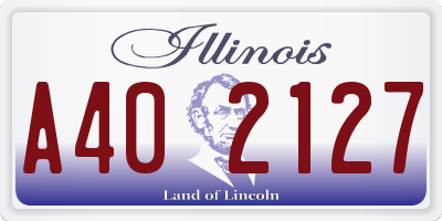 IL license plate A402127