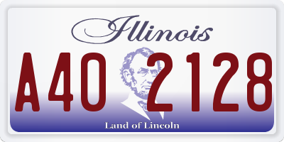 IL license plate A402128