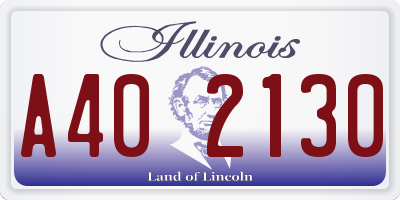IL license plate A402130