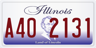 IL license plate A402131