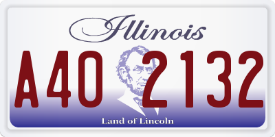 IL license plate A402132