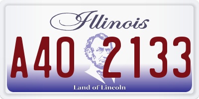 IL license plate A402133
