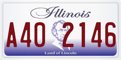 IL license plate A402146