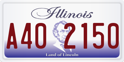 IL license plate A402150