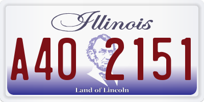 IL license plate A402151