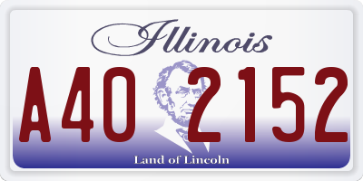 IL license plate A402152