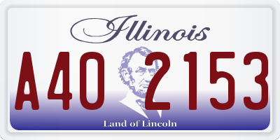 IL license plate A402153