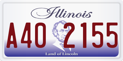IL license plate A402155