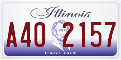 IL license plate A402157