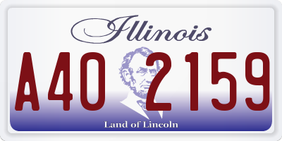 IL license plate A402159