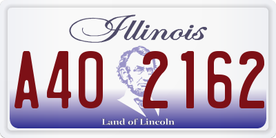IL license plate A402162