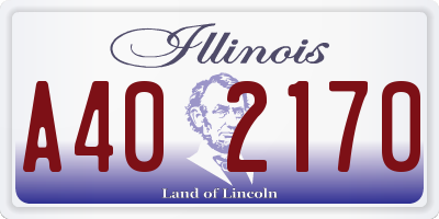 IL license plate A402170