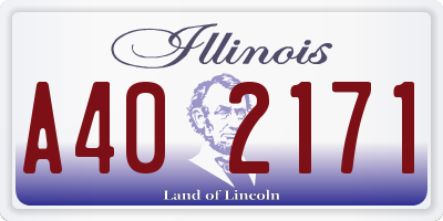 IL license plate A402171