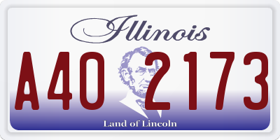 IL license plate A402173