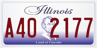 IL license plate A402177