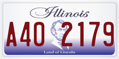 IL license plate A402179