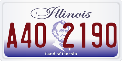 IL license plate A402190
