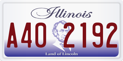 IL license plate A402192