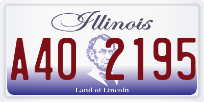 IL license plate A402195