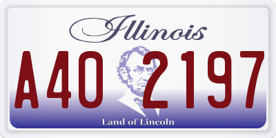 IL license plate A402197