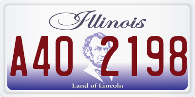 IL license plate A402198
