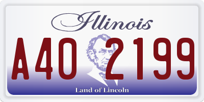 IL license plate A402199