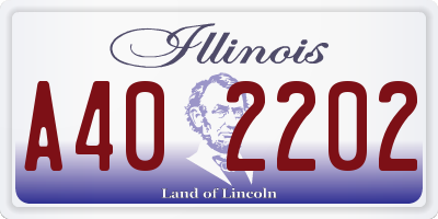 IL license plate A402202